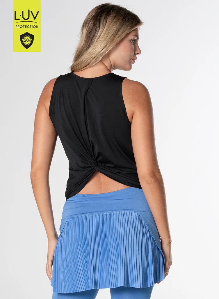 Lucky in Love Black Freedom Crop Tank