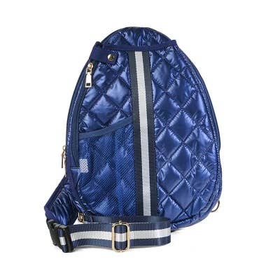 Pickleball Sling Crossbody Bag Navy Blue