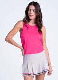 Lucky in Love Court Drip Tank - Shocking Pink
