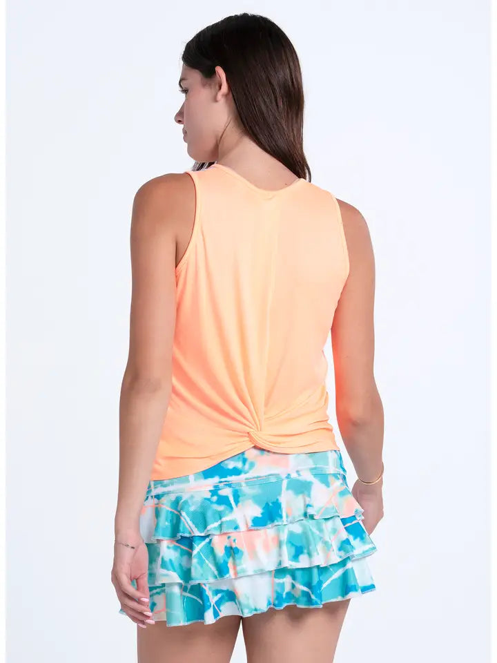 Lucky in Love Twist Back Rib Tank