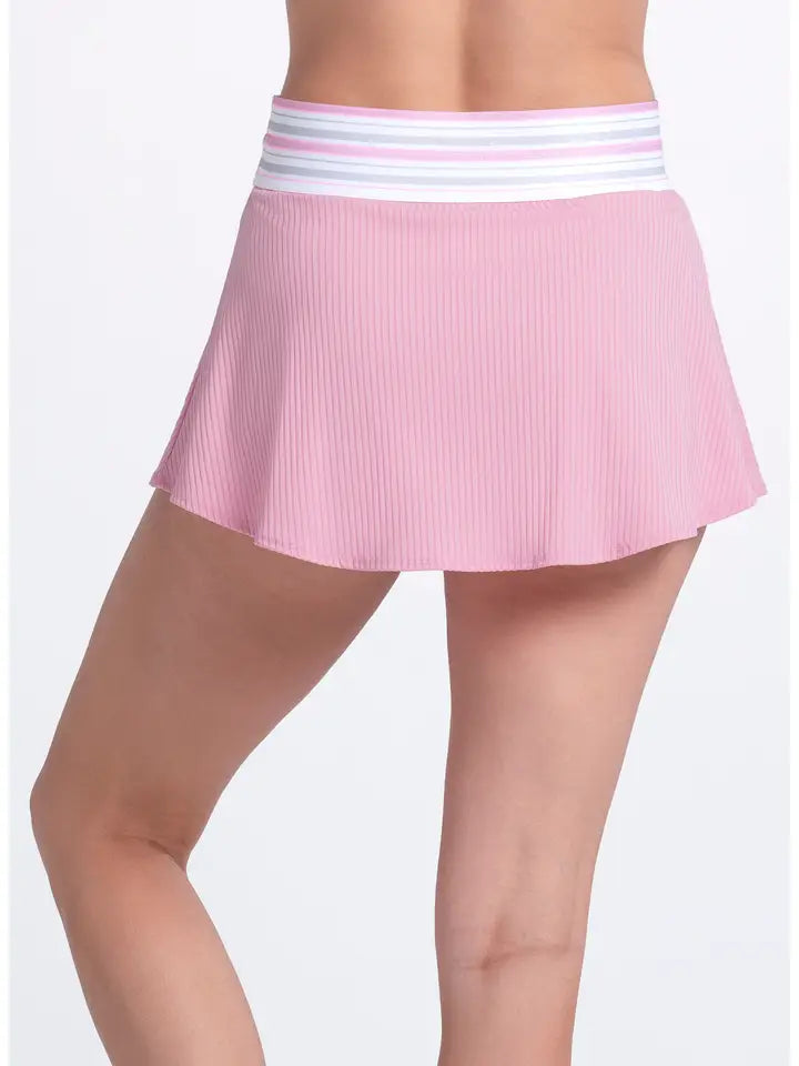 Lucky in Love High Waist Paris Weave Skirt - Pink