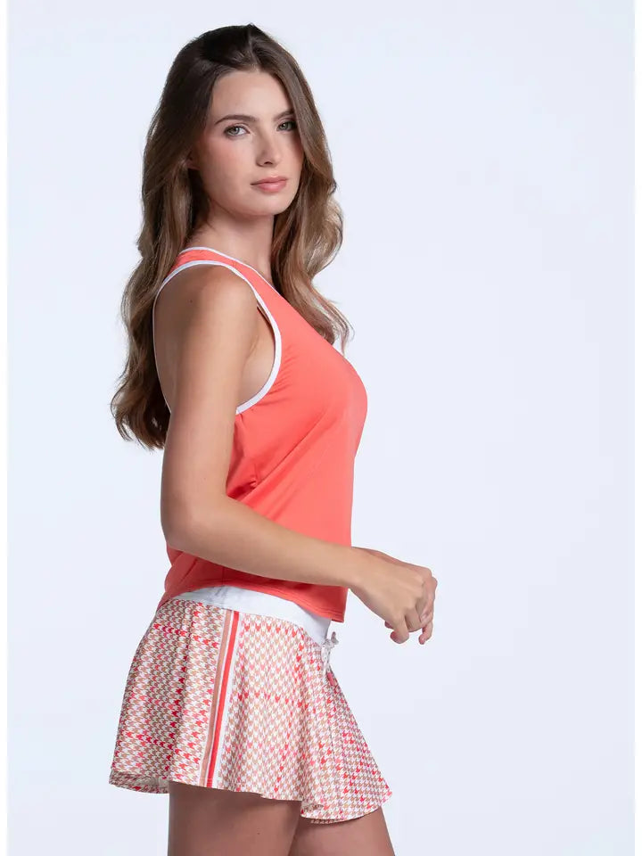 Lucky in Love Court Lounge Tank - Flame