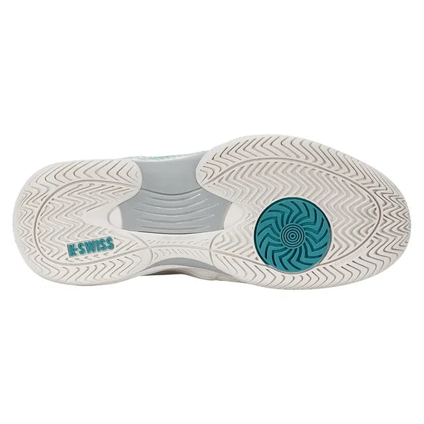 K-Swiss Women's Hypercourt Express 3 Tennis Shoes Blanc de Blanc and Glacier Gray