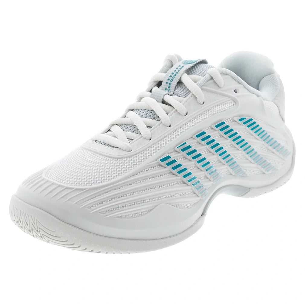 K-Swiss Women's Hypercourt Express 3 Tennis Shoes Blanc de Blanc and Glacier Gray