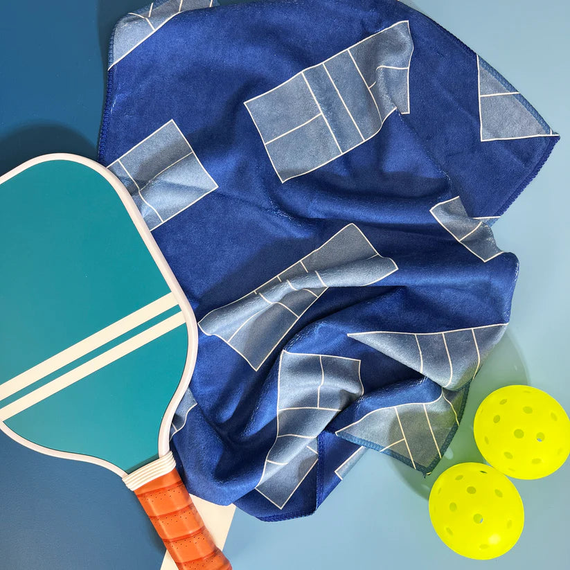 Pickleball Towel - Blue/Blue - Pickleball Court