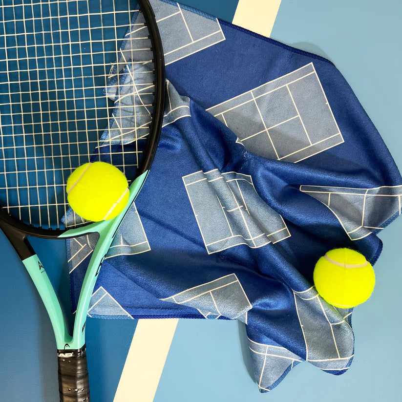 Tennis Towel - Blue/Blue - Tennis Court
