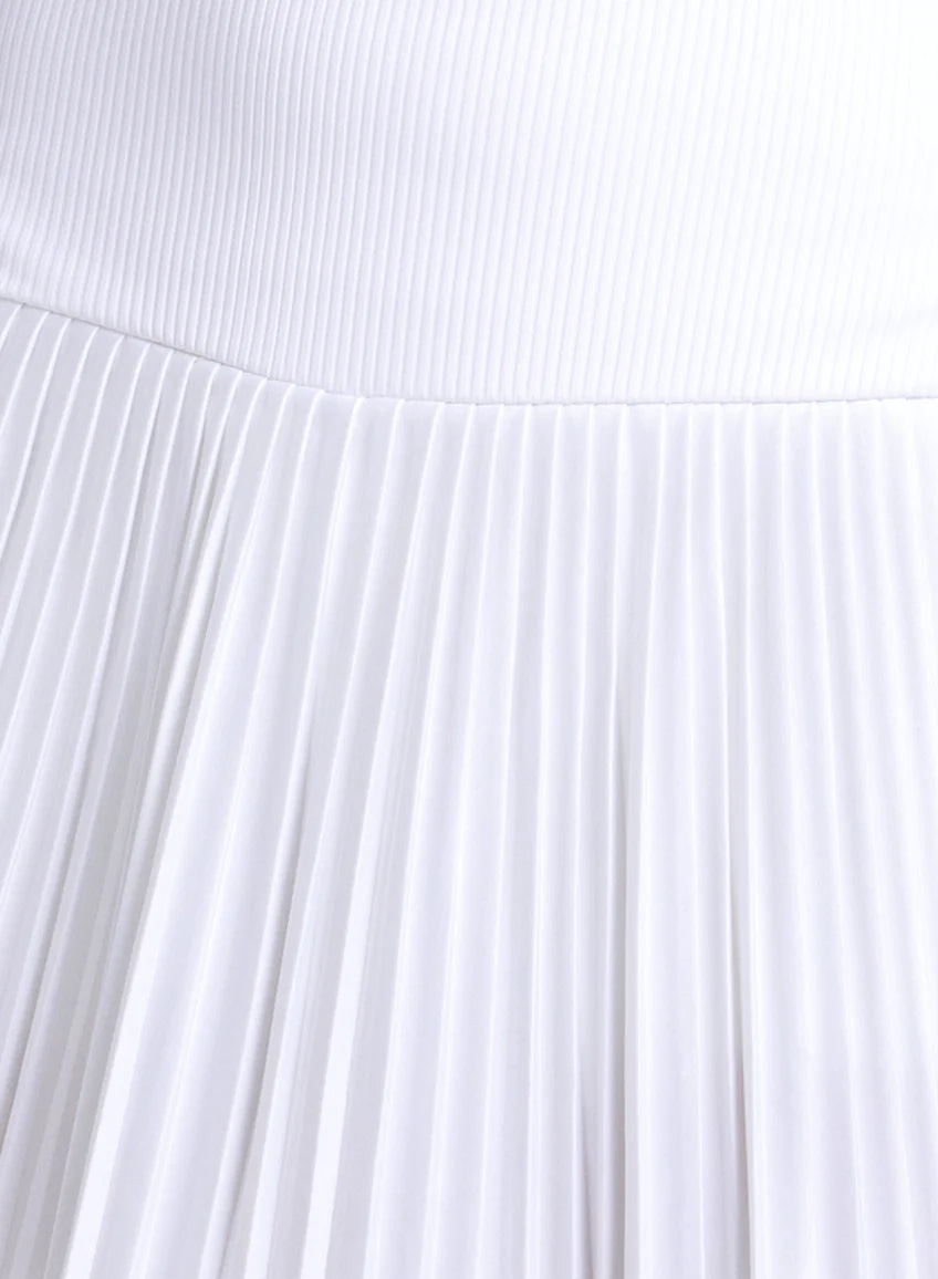 Lucky in Love Racer Rib Pleated Skirt
