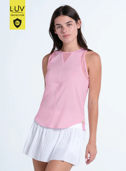 Lucky in Love Chill Out Tank - Paris Pink