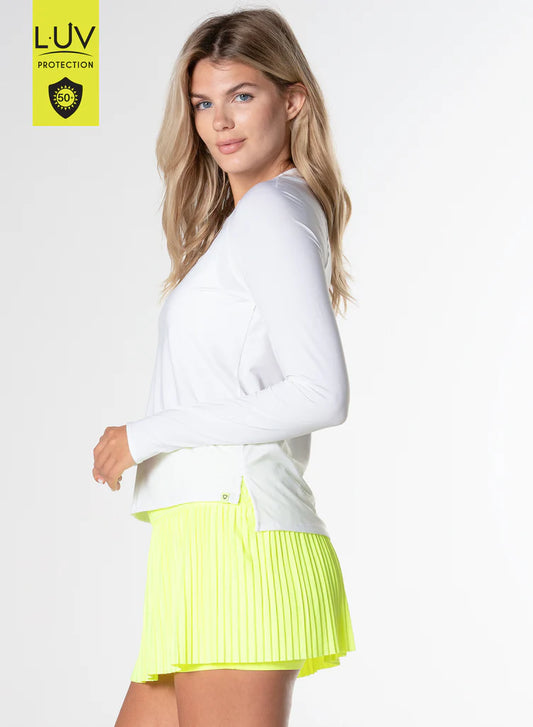 Lucky in Love White High Low Breezy Long Sleeve