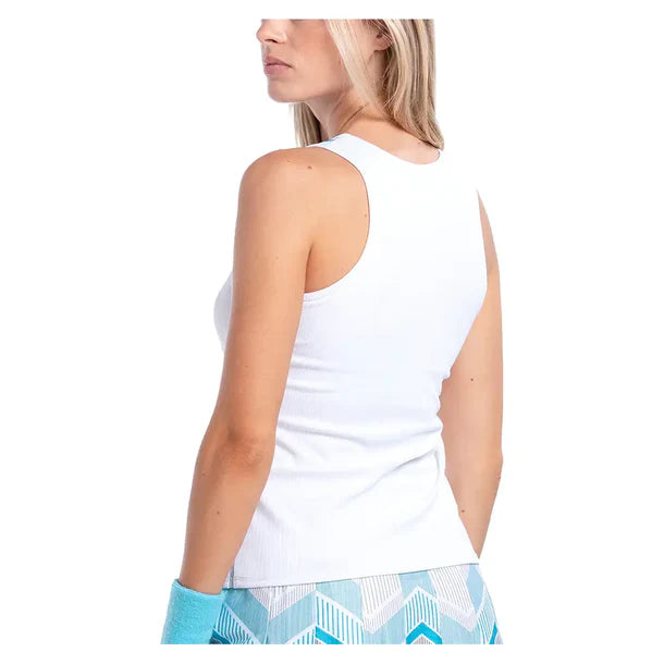Lucky in Love Lavish Stripe Tennis Tank White