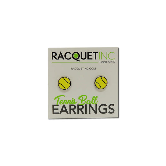 Flat Tennis Ball Earrings