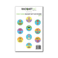 Food Themed Raquet Butt Capp Stickers (10-pack)
