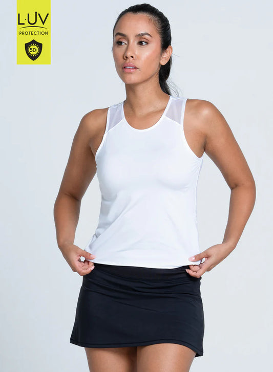 Lucky in Love White Freedom Crop Tank