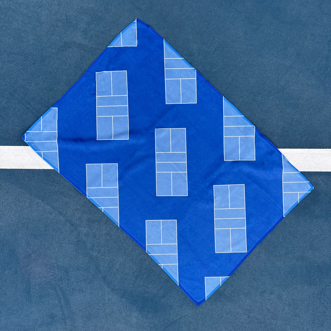 Pickleball Towel - Blue/Blue - Pickleball Court