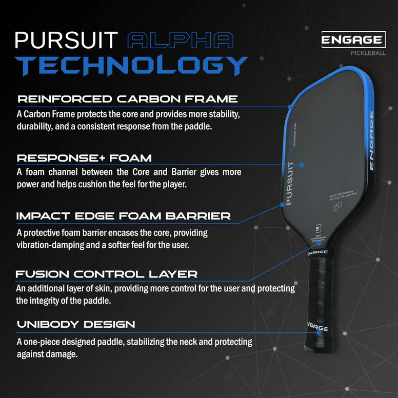 Engage Pickleball Pursuit Alpha. | Thermoformed Control & Spin.