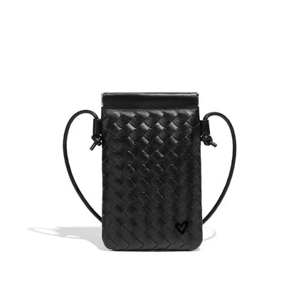Sherwood Woven Vegan Leather Phone Bag