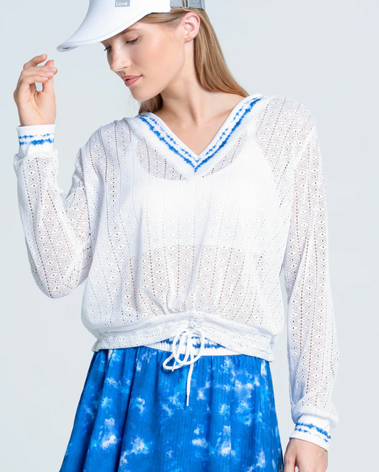 Lucky in Love Shibori Stripe Pull Over