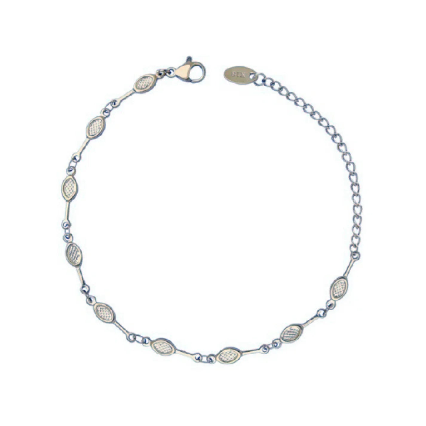 Tennis Racquet Bracelet - Silver