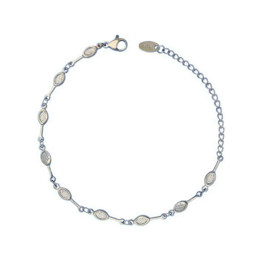 Tennis Racquet Bracelet - Silver