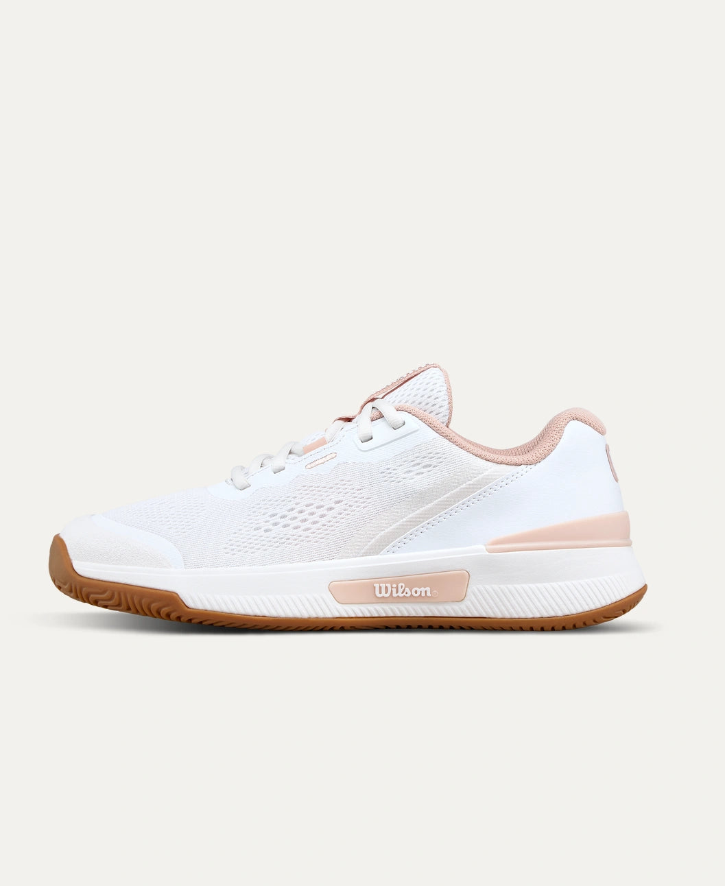 Wilson Intrigue Pro Women's Tennis Shoe - White / Cameo Rose / Gum1a