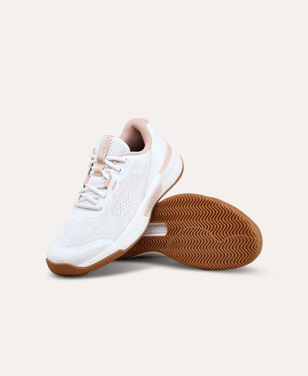 Wilson Intrigue Pro Women's Tennis Shoe - White / Cameo Rose / Gum1a