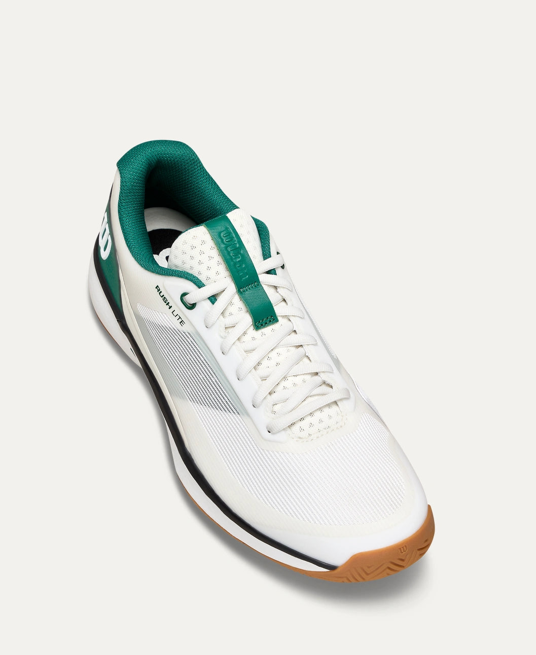 Wilson Rush Lite 5 Men's Tennis Shoe - White / Evergreen / Gum1a
