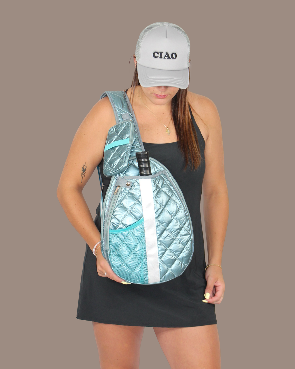 Pickleball Sling Crossbody Bag Seafoam