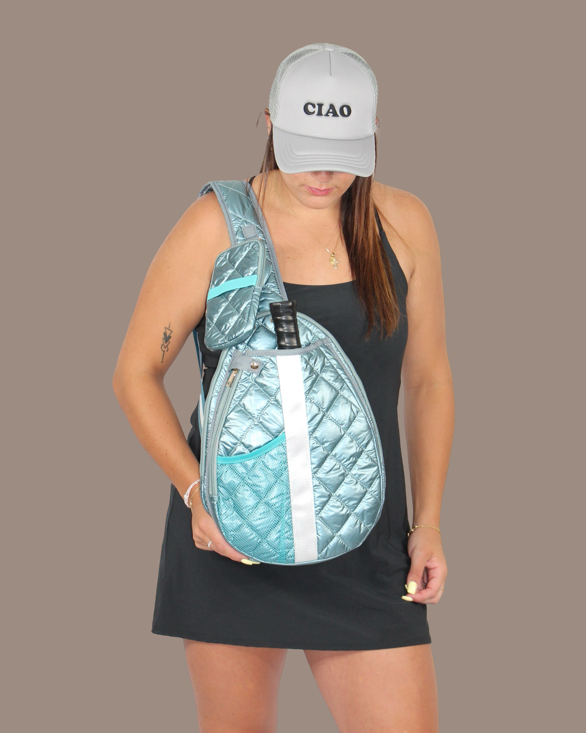Pickleball Sling Crossbody Bag Seafoam