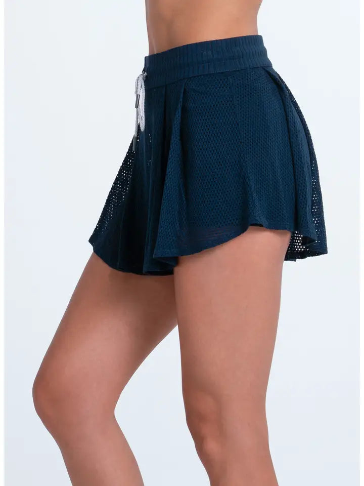 Lucky in Love High Waist Lucky Break Skirt - Midnight Navy