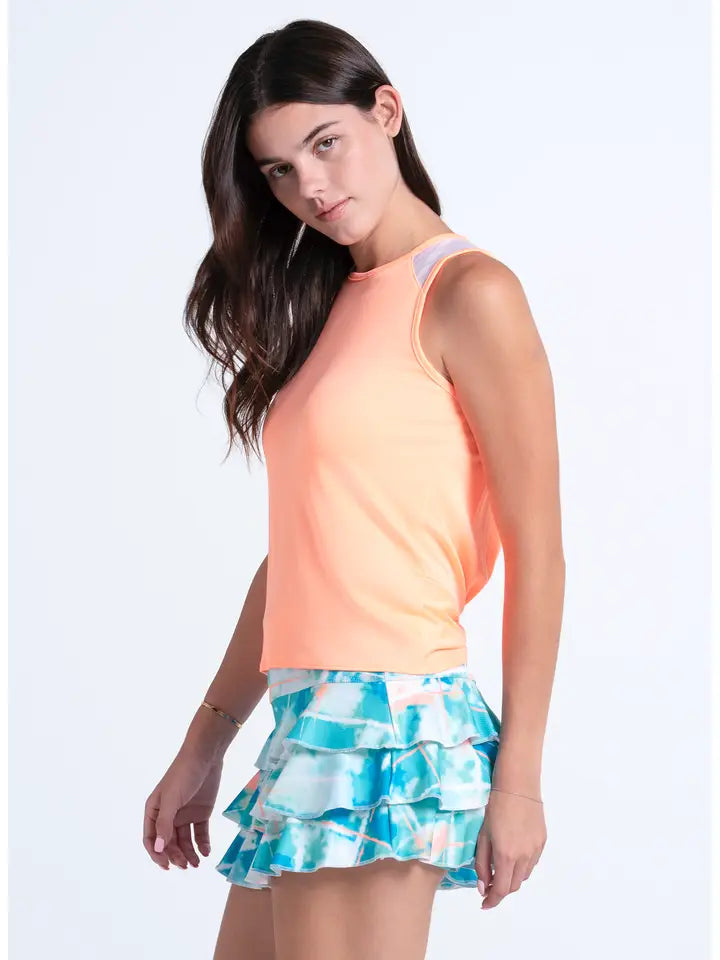 Lucky in Love Twist Back Rib Tank