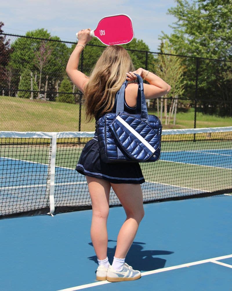 Pickleball Puffer Tote Sapphire Navy Slam