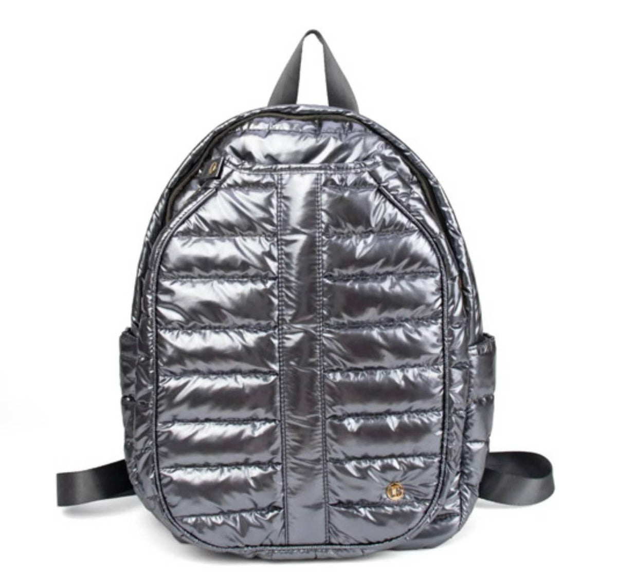 Maiya Pickleball Backpack–Glossy Gunmetal Court Bag