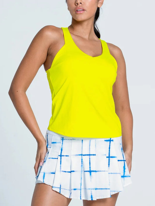 Lucky in Love Club House Tank Yellow
