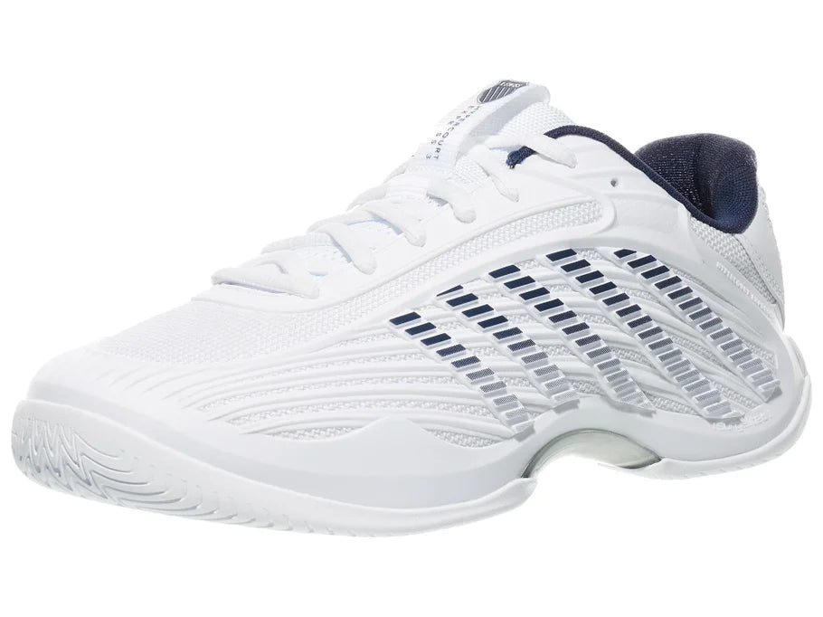 K-Swiss WIDE Hypercourt Express 3 2E White and Peacoat Men's Tennis Shoes