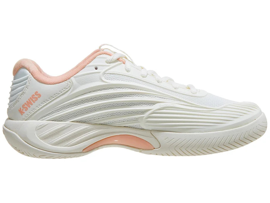 K-Swiss Women's Hypercourt Express 3 Tennis Shoes Egret and Peach