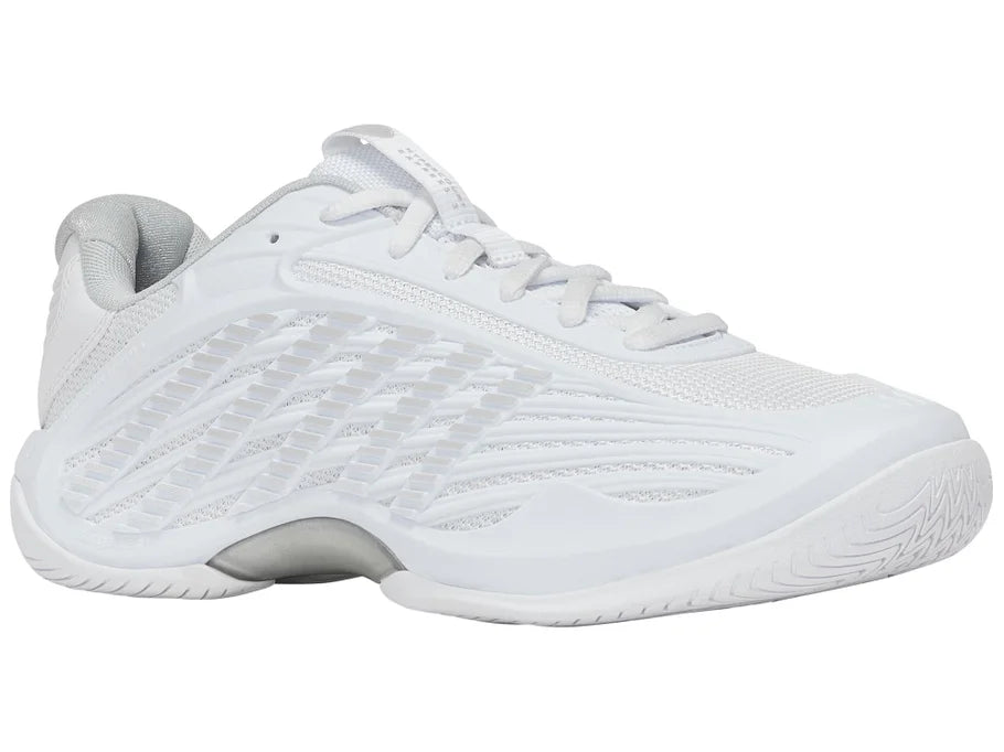 K-Swiss Women's Hypercourt Express 3 Tennis Shoes White and Silver