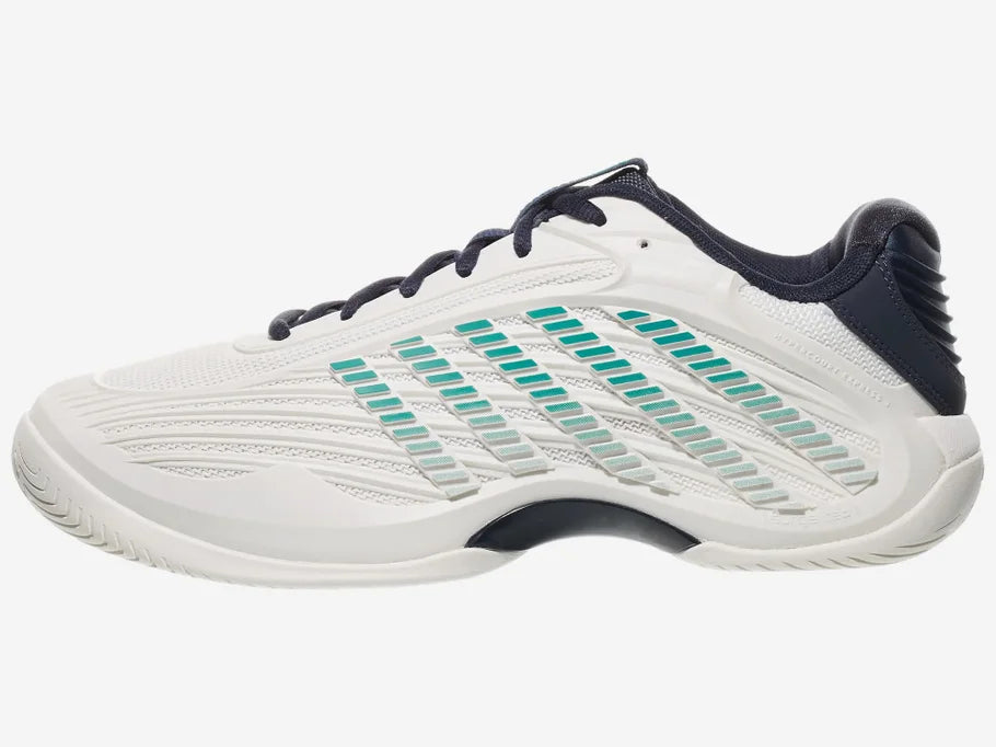 K-Swiss Men's HYPERCOURT EXPRESS 3 BLANC DE BLANC/CARBON/BALTIC