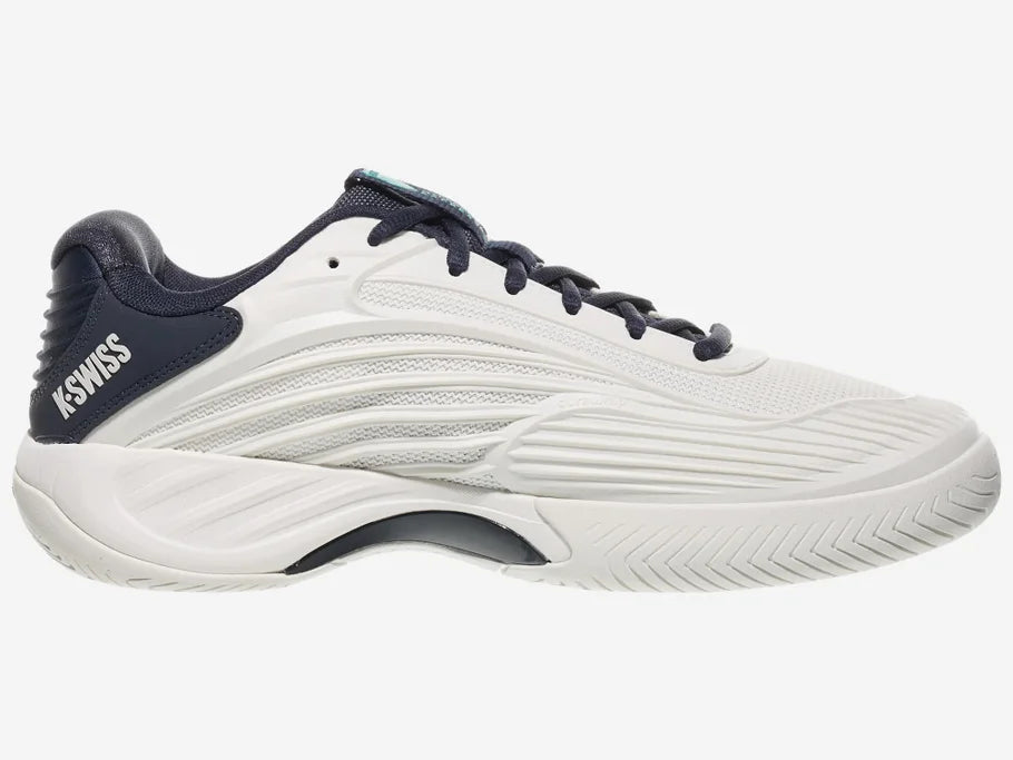 K-Swiss Men's HYPERCOURT EXPRESS 3 BLANC DE BLANC/CARBON/BALTIC