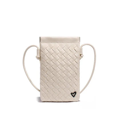 Sherwood Woven Vegan Leather Phone Bag