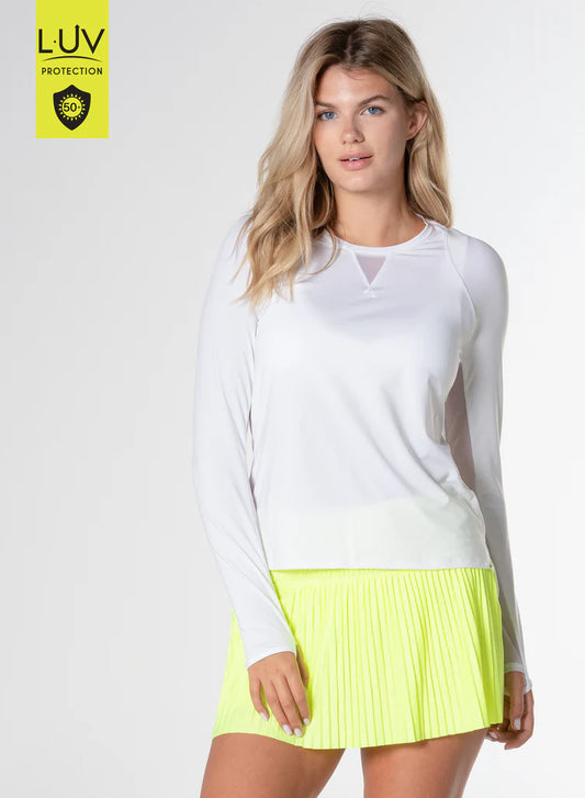 Lucky in Love White High Low Breezy Long Sleeve
