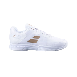 Babolat Men's SFX 3 All Court Wimbledon Tennis Shoes White and Gold