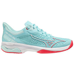 Mizuno Women's Wave Exceed Tour 5 Tennis Shoes Turquoise and Pink