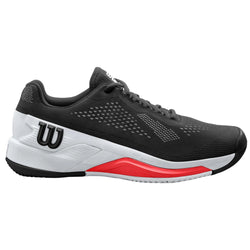 Wilson Men's Rush Pro 4.0 Tennis Shoes Black White Poppy