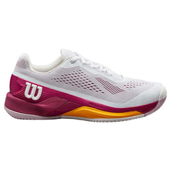 Wilson Women's Rush Pro 4.0 Tennis Shoes White/Baton/Saffron